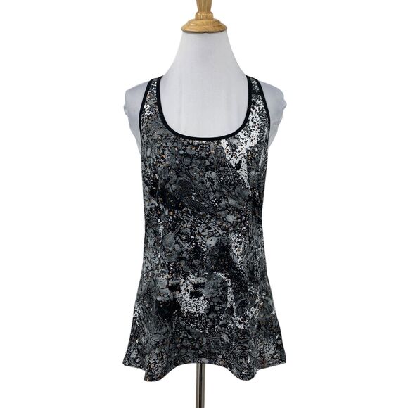 Fabletics Eiffel Tank Women M Medium Gilded Granite Scoop Neck Stretch Racerback - Picture 1 of 13
